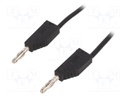 Test lead; PVC; 2m; black; 32A; 60V; Cond.cross sec: 2.5mm2