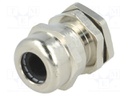 Cable gland; IP68; Mat: brass; Body plating: nickel