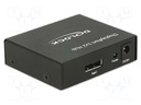 Splitter; DisplayPort 1.2a; UHD 2160p; 300mm; black; metal; black