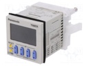 Timer; Range: 0,001s÷999,9h; transistor; 12÷24VDC; Display: 2x LCD