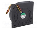 Fan: DC; blower; 12VDC; 120x120x32mm; 61m3/h; 53.8dBA; ball bearing