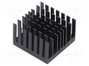 Heatsink: extruded; grilled; black; L: 31mm; W: 31mm; H: 19.5mm