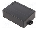 Enclosure: multipurpose; X: 63.3mm; Y: 87.5mm; Z: 29mm; ABS; black