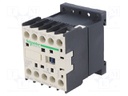 Contactor: 4-pole; NO x4; 24VAC; 10A; DIN,on panel; TeSys D; W: 45mm