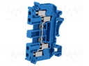 Splice terminal: rail; 0.2÷4mm2; ways: 1; terminals: 4; blue; 32A
