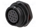 Socket; female; SP21; PIN: 12; IP68; soldering; 400V; 0.75mm2; 5A