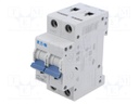 Circuit breaker; 230/400VAC; Inom: 20A; Poles: 2; DIN; Charact: C