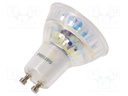 LED lamp; warm white; GU10; 230VAC; 255lm; 3.5W; 36°; 2700K