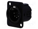 Socket; XLR; male; PIN: 5; straight; soldering; silver plated; 50V