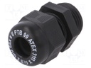 Cable gland; with thread PG; PG11; IP68; Mat: polyamide; black