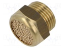 Sound suppression silencer; Thread: G 3/8"; sintered bronze