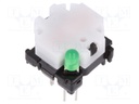 Switch: keypad; Pos: 2; SPST-NO; 0.1A/28VDC; white; Illumin: LED