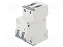 Circuit Breaker, MCB, 5SY4, 2P, 10 kA, 400 V, 2 A