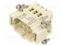 Connector: HDC; contact insert; male; Han® High Temp; PIN: 6; 16A