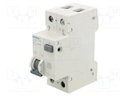 RCBO breaker; Inom: 6A; Ires: 30mA; Poles: 1+N; 230/400VAC; DIN; IP20