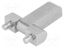 Hinge; Width: 61mm; zinc-plated steel; H: 55mm; Ext.thread: M8