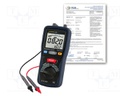 Meter: insulation resistance; LCD; R range: 400Ω; VAC: 750V