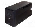Power supply: UPS; 900W; 1500VA; 230VAC; 198x158x380mm; 9Ah; 50Hz