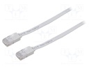Patch cord; U/UTP; 6; stranded; Cu; PVC; white; Len: 5m; 32AWG