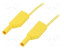 Test lead; silicone; 0.5m; yellow; 19A; 1kV; Cond.cross sec: 1mm2