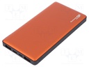 Re-battery: powerbank; 10000mAh; 135.5x70x13.5mm; 3A; 5VDC; 5V