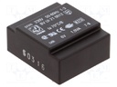 Transformer: encapsulated; 1VA; 230VAC; 6V; 166mA; Mounting: PCB