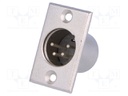 Socket; XLR; male; PIN: 4; soldering; Case: XLR standard