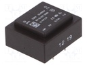 Transformer: encapsulated; 0.7VA; 230VAC; 9V; 78mA; Mounting: PCB