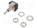 Switch: toggle; Pos: 3; DPDT; (ON)-OFF-(ON); 6A/125VAC; 6A/6VDC