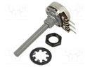 Potentiometer: shaft; single turn; 1kΩ; ±20%; 0.25W; linear; 4mm