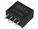 Converter: DC/DC; 1W; Uin: 4.5÷5.5V; 24VDC; SIL4; 7x11.7x10mm; 75Vpp