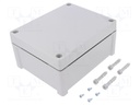 Enclosure: multipurpose; X: 163mm; Y: 201mm; Z: 98mm; TEMPO; ABS; grey