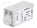 Timer; 0,2s÷30min; DPDT; 250VAC/7A; 24VDC; socket; -10÷50°C; PIN: 8