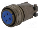 Connector: circular; Series: 97; plug; female; PIN: 4; silver plated