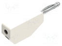 Connector: 2mm banana; plug; 10A; 30VAC; 60VDC; white; 27.1mm