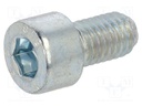 Screw; M5x140; 0.8; Head: cheese head; hex key; HEX 4mm; steel; zinc