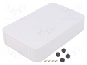 Enclosure: with panel; PF; X: 125mm; Y: 190mm; Z: 35mm; ABS; white
