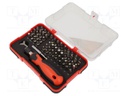 Tools set: screwdriver bits; plastic cassette; Holder: E6,3mm