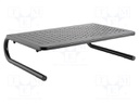 Monitor stand; 20kg; Mat: aluminium,plastic,stainless steel