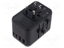 Power supply: switching; mains,universal,plug-in; 5÷20VDC; 65W