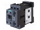 Contactor: 3-pole; NO x3; Auxiliary contacts: NO + NC; 24VDC; 12A