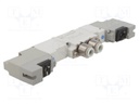Electromagnetic valve; 5/3 cut-off in the middle position; 6mm