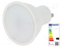 LED lamp; cool white; GU10; 220/240VAC; 400lm; 5W; 110°; 6400(typ)K