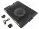 Notebook cooling stand; black; USB A; 0.5m