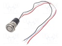 Switch: vandal resistant; Pos: 2; SPST-NO; 0.05A/24VDC; IP66; green