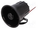 Sound transducer: siren; dynamic; 1 tone; 1200mA; Ø: 100mm; 12VDC