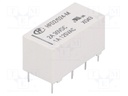 Relay: electromagnetic; DPDT; Ucoil: 24VDC; 1A/125VAC; 3A/30VDC; 3A
