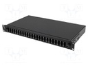 Fiber patch panel; black; Number of ports: 24; rack 19"