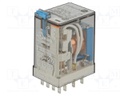 Relay: electromagnetic; 4PDT; Ucoil: 24VDC; 7A/250VAC; 7A/30VDC