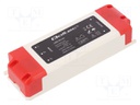 Power supply: switched-mode; LED; 48W; 12VDC; 4A; 230VAC; IP20; 75%